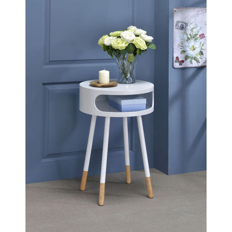 Sonria White End Table - Ornate Home