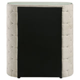 Sonya Ivory 5-drawer Upholstered Bedroom Chest of Drawers - Ornate Home