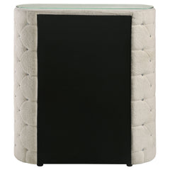 Sonya Ivory 5-drawer Upholstered Bedroom Chest of Drawers - Ornate Home