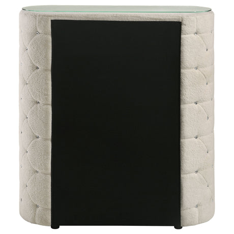 Sonya Ivory 5-drawer Upholstered Bedroom Chest of Drawers - Ornate Home