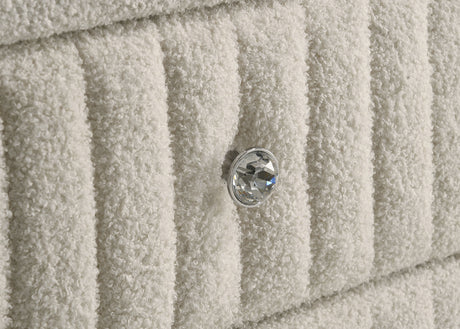 Sonya Ivory 5-drawer Upholstered Bedroom Chest of Drawers - Ornate Home