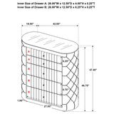 Sonya Ivory 5-drawer Upholstered Bedroom Chest of Drawers - Ornate Home