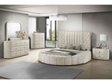 Sonya Ivory 5-piece Upholstered Eastern King Bedroom Set - Ornate Home