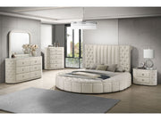 Sonya Ivory 5-piece Upholstered Eastern King Bedroom Set - Ornate Home