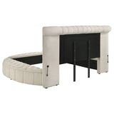 Sonya Ivory 5-piece Upholstered Eastern King Bedroom Set - Ornate Home