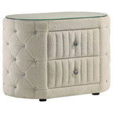 Sonya Ivory 5-piece Upholstered Eastern King Bedroom Set - Ornate Home