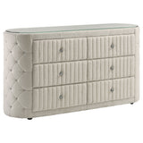 Sonya Ivory 5-piece Upholstered Eastern King Bedroom Set - Ornate Home