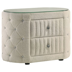 Sonya Ivory 5-piece Upholstered Queen Bedroom Set - Ornate Home