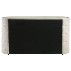 Sonya Ivory 6-drawer Upholstered Bedroom Dresser - Ornate Home