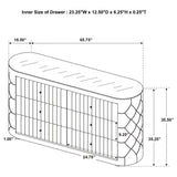 Sonya Ivory 6-drawer Upholstered Bedroom Dresser - Ornate Home