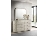 Sonya Ivory 6-drawer Upholstered Bedroom Dresser with Mirror - Ornate Home
