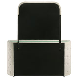 Sonya Ivory 6-drawer Upholstered Bedroom Dresser with Mirror - Ornate Home