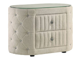 Sonya Ivory Nightstand Boucle - Ornate Home