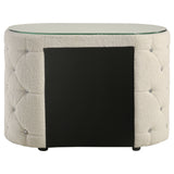 Sonya Ivory Nightstand Boucle - Ornate Home