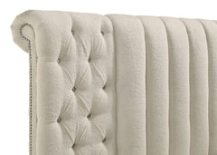 Sonya Ivory Queen Storage Bed Boucle - Ornate Home