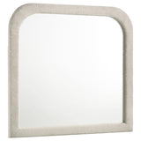 Sonya Ivory Upholstered Bedroom Dresser Mirror - Ornate Home