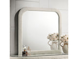 Sonya Ivory Upholstered Bedroom Dresser Mirror - Ornate Home