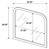 Sonya Ivory Upholstered Bedroom Dresser Mirror - Ornate Home