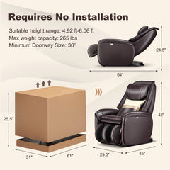 Soothe 26 - Full Body Zero Gravity Massage Chair with Pillow - Ornate Home