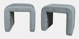 Sophia Blue Petite Bench (Set of 2) - Ornate Home