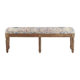 Sophia Brown/Cream Bench - Ornate Home