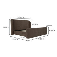 Sophia Brown Queen Storage Bed - Ornate Home