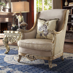 Sophia Champagne 3pc Living Room Set  / HD-04 - Ornate Home