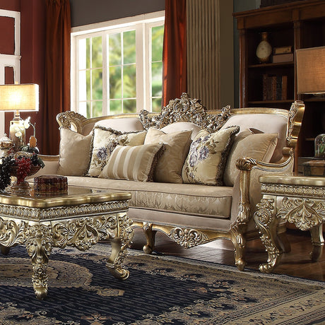 Sophia Champagne 3pc Living Room Set  / HD-04-SSET3 - Ornate Home