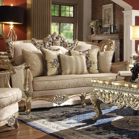 Sophia Champagne 3pc Living Room Set  / HD-04-SSET3 - Ornate Home