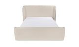 Sophia Cream Chenille Queen Storage Bed - Ornate Home