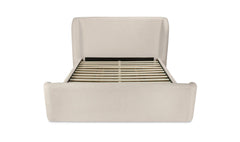Sophia Cream Chenille Queen Storage Bed - Ornate Home