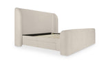 Sophia Cream Chenille Queen Storage Bed - Ornate Home