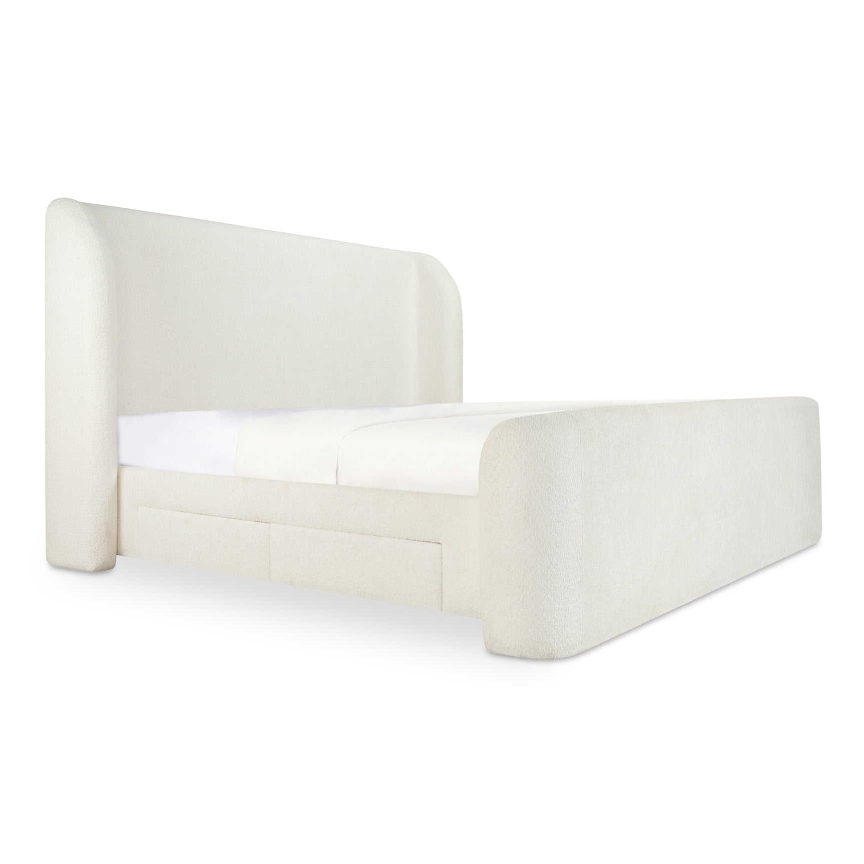 Sophia Cream King Storage Bed - Ornate Home