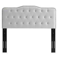 Sophia Light Gray Tufted Performance Velvet King/California King Headboard - Ornate Home