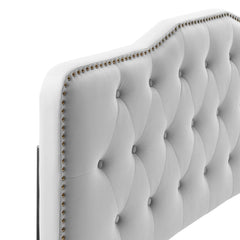 Sophia Light Gray Tufted Performance Velvet King/California King Headboard - Ornate Home