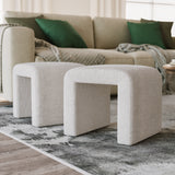 Sophia Natural Petite Bench (Set of 2) - Ornate Home