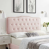 Sophia Pink Tufted Performance Velvet Full/Queen Headboard - Ornate Home