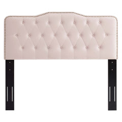 Sophia Pink Tufted Performance Velvet Full/Queen Headboard - Ornate Home