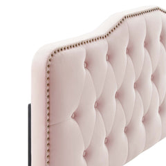 Sophia Pink Tufted Performance Velvet Full/Queen Headboard - Ornate Home