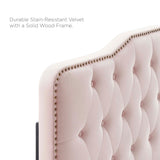 Sophia Pink Tufted Performance Velvet Full/Queen Headboard - Ornate Home