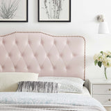 Sophia Pink Tufted Performance Velvet Full/Queen Headboard - Ornate Home