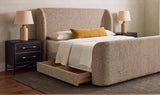 Sophia Speckled Light Brown King Storage Bed - Ornate Home