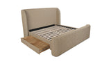 Sophia Speckled Light Brown King Storage Bed - Ornate Home