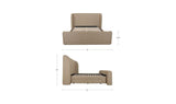 Sophia Speckled Light Brown Queen Storage Bed - Ornate Home