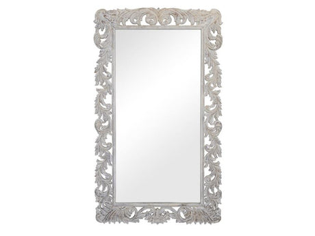 Sophia White Carved Mirror - Ornate Home