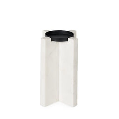 Sophia White. Marble Candle Holder Medium - Ornate Home