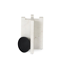 Sophia White. Marble Candle Holder Medium - Ornate Home