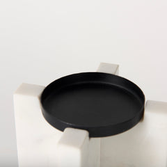 Sophia White. Marble Candle Holder Medium - Ornate Home
