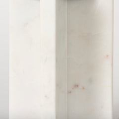 Sophia White. Marble Candle Holder Medium - Ornate Home