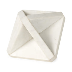 Sophia White Marble Decor Stand - Ornate Home